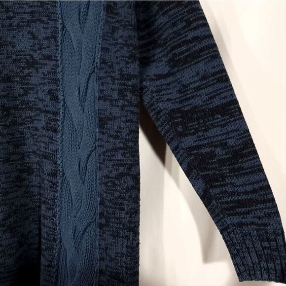Style and Co Sweater Size Large Blue Teal Cable Knit Used  - Picture 7 of 10